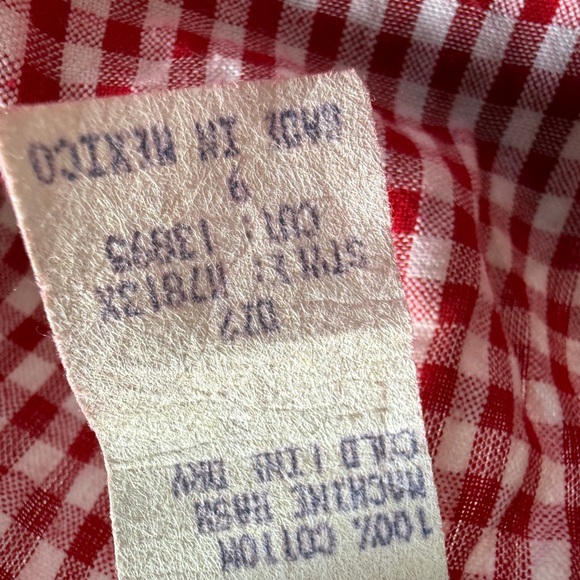 Vintage Rampage 90s Red Gingham Cotton Mini Dress Sleeveless Size Small - Picture 7 of 8